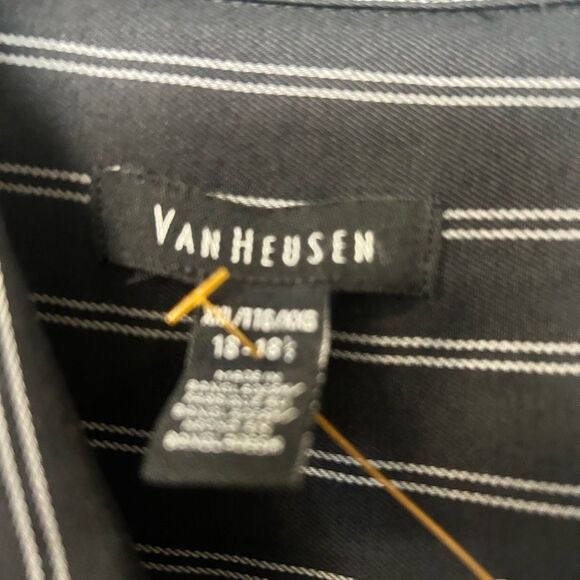 Van Heusen xxl black strip mens button up - Picture 4 of 7